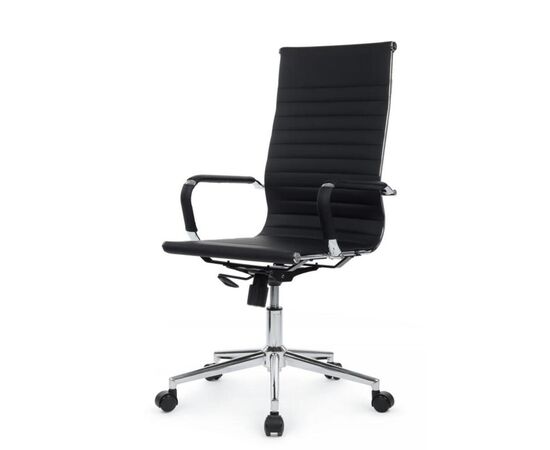 Кресло Хьюго RCH 57x56x109/119 6002-1SE Чёрный, Основной цвет: Чёрный, Ширина: 57, Высота: 119, Глубина: 56, Максимальная ширина: 57, Максимальная глубина: 56, Максимальная высота: 119, Вес: 12,6, Материал сиденья: экокожа, Механизм: топ-ган, Подголовник: металлические хромированные, с накладками из экокожи в цвет кресла, Цвет сиденья: Черный, Цвет спинки: Черный, Максимальная нагрузка: 120, Материал спинки: экокожа, Гарантия: 1 год, Страна производитель: Китай, Объем: 0,288, Бренд: РИВА ООО, Артикул для сайта: 6002-1SE, изображение 7post-test