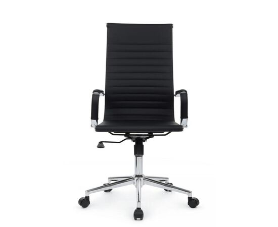 Кресло Хьюго RCH 57x56x109/119 6002-1SE Чёрный, Основной цвет: Чёрный, Ширина: 57, Высота: 119, Глубина: 56, Максимальная ширина: 57, Максимальная глубина: 56, Максимальная высота: 119, Вес: 12,6, Материал сиденья: экокожа, Механизм: топ-ган, Подголовник: металлические хромированные, с накладками из экокожи в цвет кресла, Цвет сиденья: Черный, Цвет спинки: Черный, Максимальная нагрузка: 120, Материал спинки: экокожа, Гарантия: 1 год, Страна производитель: Китай, Объем: 0,288, Бренд: РИВА ООО, Артикул для сайта: 6002-1SE, изображение 8post-test
