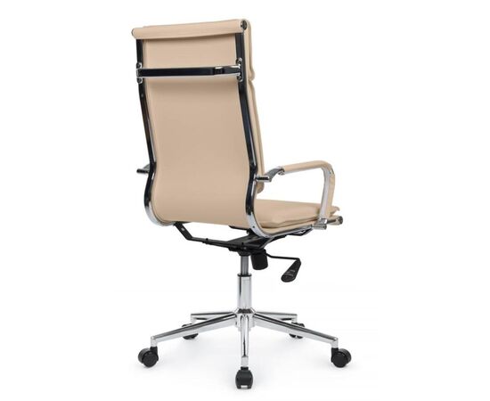 Кресло Хьюго RCH 57x56x109/119 6003-1SE Бежевый, Основной цвет: Бежевый, Ширина: 57, Высота: 119, Глубина: 56, Максимальная ширина: 57, Максимальная глубина: 56, Максимальная высота: 119, Вес: 14,8, Материал сиденья: экокожа, Механизм: топ-ган, Подголовник: металлические хромированные, с накладками из экокожи в цвет кресла, Цвет сиденья: Бежевый, Цвет спинки: Бежевый, Максимальная нагрузка: 120, Материал спинки: экокожа, Гарантия: 1 год, Страна производитель: Китай, Объем: 0,288, Бренд: РИВА ООО, Артикул для сайта: 6003-1SE, изображение 3post-test