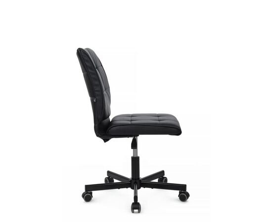 Кресло Соло RCH 56x59x83/93 SLP-205 Чёрный, Основной цвет: Чёрный, Ширина: 56, Высота: 93, Глубина: 59, Максимальная ширина: 56, Максимальная глубина: 59, Максимальная высота: 93, Вес: 8, Материал сиденья: экокожа, Механизм: пиастра, Цвет сиденья: Черный, Цвет спинки: Черный, Максимальная нагрузка: 100, Материал спинки: экокожа, Гарантия: 1 год, Страна производитель: Россия, Объем: 0,053, Бренд: РИВА ООО, Артикул для сайта: SLP-205, изображение 2post-test