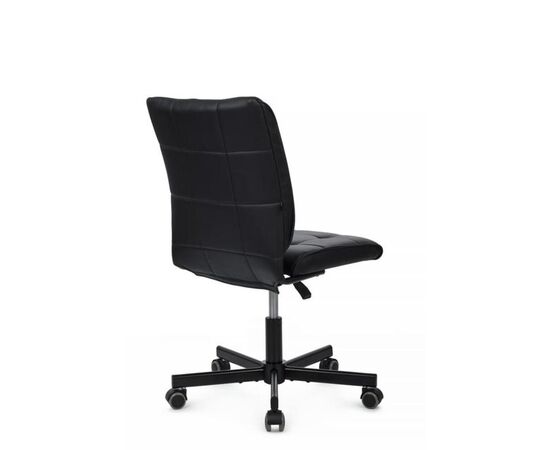 Кресло Соло RCH 56x59x83/93 SLP-205 Чёрный, Основной цвет: Чёрный, Ширина: 56, Высота: 93, Глубина: 59, Максимальная ширина: 56, Максимальная глубина: 59, Максимальная высота: 93, Вес: 8, Материал сиденья: экокожа, Механизм: пиастра, Цвет сиденья: Черный, Цвет спинки: Черный, Максимальная нагрузка: 100, Материал спинки: экокожа, Гарантия: 1 год, Страна производитель: Россия, Объем: 0,053, Бренд: РИВА ООО, Артикул для сайта: SLP-205, изображение 3post-test