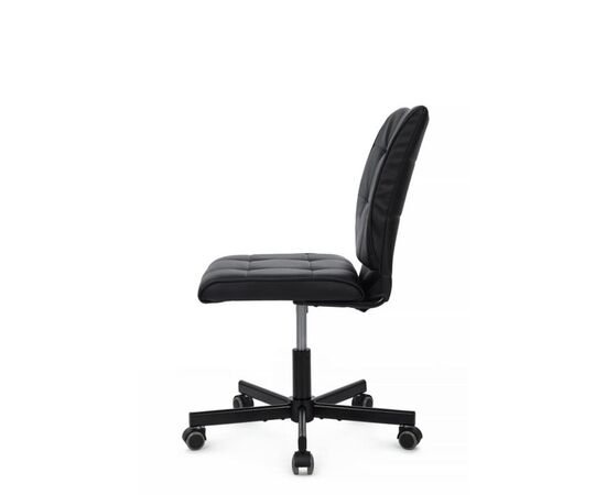 Кресло Соло RCH 56x59x83/93 SLP-205 Чёрный, Основной цвет: Чёрный, Ширина: 56, Высота: 93, Глубина: 59, Максимальная ширина: 56, Максимальная глубина: 59, Максимальная высота: 93, Вес: 8, Материал сиденья: экокожа, Механизм: пиастра, Цвет сиденья: Черный, Цвет спинки: Черный, Максимальная нагрузка: 100, Материал спинки: экокожа, Гарантия: 1 год, Страна производитель: Россия, Объем: 0,053, Бренд: РИВА ООО, Артикул для сайта: SLP-205, изображение 6post-test