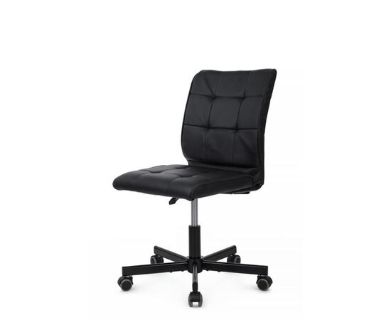 Кресло Соло RCH 56x59x83/93 SLP-205 Чёрный, Основной цвет: Чёрный, Ширина: 56, Высота: 93, Глубина: 59, Максимальная ширина: 56, Максимальная глубина: 59, Максимальная высота: 93, Вес: 8, Материал сиденья: экокожа, Механизм: пиастра, Цвет сиденья: Черный, Цвет спинки: Черный, Максимальная нагрузка: 100, Материал спинки: экокожа, Гарантия: 1 год, Страна производитель: Россия, Объем: 0,053, Бренд: РИВА ООО, Артикул для сайта: SLP-205, изображение 7post-test