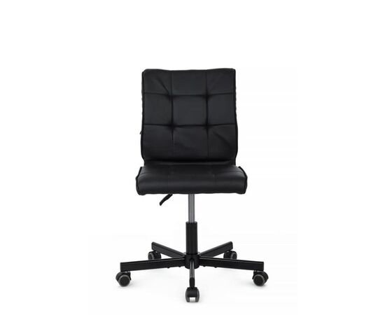 Кресло Соло RCH 56x59x83/93 SLP-205 Чёрный, Основной цвет: Чёрный, Ширина: 56, Высота: 93, Глубина: 59, Максимальная ширина: 56, Максимальная глубина: 59, Максимальная высота: 93, Вес: 8, Материал сиденья: экокожа, Механизм: пиастра, Цвет сиденья: Черный, Цвет спинки: Черный, Максимальная нагрузка: 100, Материал спинки: экокожа, Гарантия: 1 год, Страна производитель: Россия, Объем: 0,053, Бренд: РИВА ООО, Артикул для сайта: SLP-205, изображение 8post-test