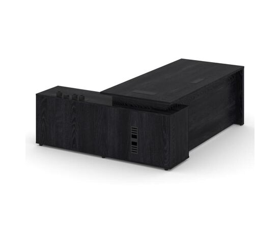 Касл Стол руководителя с электр. на опорной тумбе правый 2200x1800x750 CS.D-SRGE-22 (R) Каштан Тоскана/Черный Матовый Гладкий, Основной цвет: Каштан Тоскана/Черный Матовый Гладкий, Ширина: 2200, Высота: 750, Глубина: 1800, Максимальная ширина: 2200, Максимальная глубина: 1800, Максимальная высота: 750, Объем: 0,114, Бренд: РИВА ООО, Артикул для сайта: CS.D-SRGE-22 (R), изображение 2post-test