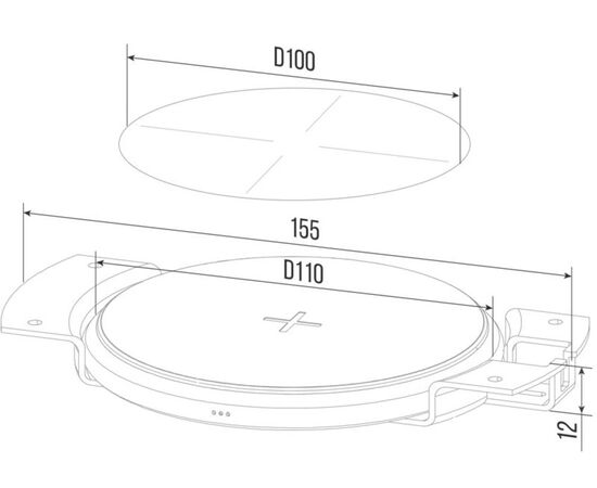 Беспроводная зарядка d100 55-1Q.N Чёрный, Основной цвет: Чёрный, Максимальный диаметр: 100, Вес: 0,498, Объем: 0,002, Бренд: РИВА ООО, Артикул для сайта: 55-1Q.N, изображение 2post-test
