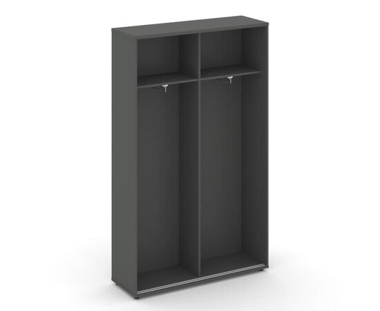 Стайл Проджект Шкаф-купе для одежды 1200x400x1982 SN.SHK-003 Антрацит NEW/Антрацит NEW/Белый/Черный Ручки, Основной цвет: Антрацит NEW/Антрацит NEW/Белый/Черный Ручки, Ширина: 1200, Высота: 1982, Глубина: 400, Максимальная ширина: 1200, Максимальная глубина: 400, Максимальная высота: 1982, Объем: 0,155, Бренд: РИВА ООО, Артикул для сайта: SN.SHK-003, изображение 2post-test