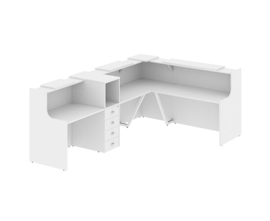 Оникс Ресепшн 2168x3151x1187 O.R-K-30 Белый Бриллиант, Основной цвет: Белый Бриллиант, Ширина: 2168, Высота: 1187, Глубина: 3151, Максимальная ширина: 2168, Максимальная глубина: 3151, Максимальная высота: 1187, Объем: 0,753, Бренд: РИВА ООО, Артикул для сайта: O.R-K-30, изображение 2post-test