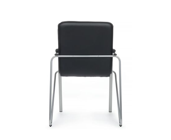 Стул Самба с мягкими подлокотниками 60x60x87 SMB-01 Чёрный, Основной цвет: Чёрный, Ширина: 60, Высота: 87, Глубина: 60, Максимальная ширина: 60, Максимальная глубина: 60, Максимальная высота: 87, Вес: 8, Материал сиденья: экокожа, Подголовник: металлические, с накладками из экокожи в цвет кресла, Цвет сиденья: Черный, Цвет спинки: Черный, Максимальная нагрузка: 100, Материал спинки: экокожа, Гарантия: 2 года, Страна производитель: Россия, Объем: 0,357, Бренд: РИВА ООО, Артикул для сайта: SMB-01, изображение 4post-test