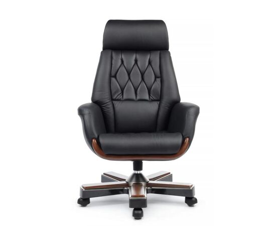 Кресло Байрон 78x73x120/128 YS1505A Чёрный, Основной цвет: Чёрный, Ширина: 78, Высота: 128, Глубина: 73, Максимальная ширина: 78, Максимальная глубина: 73, Максимальная высота: 128, Вес: 47, Материал сиденья: натуральная кожа/экокожа, Механизм: синхромеханизм, Подголовник: обтянутые кожей в цвет кресла, Цвет сиденья: Черный, Цвет спинки: Черный, Максимальная нагрузка: 150, Материал спинки: натуральная кожа/экокожа, Гарантия: 1 год, Страна производитель: Китай, Объем: 0,793, Бренд: РИВА ООО, Артикул для сайта: YS1505A, изображение 5post-test