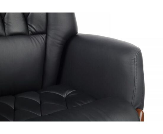 Кресло Байрон 78x73x120/128 YS1505A Чёрный, Основной цвет: Чёрный, Ширина: 78, Высота: 128, Глубина: 73, Максимальная ширина: 78, Максимальная глубина: 73, Максимальная высота: 128, Вес: 47, Материал сиденья: натуральная кожа/экокожа, Механизм: синхромеханизм, Подголовник: обтянутые кожей в цвет кресла, Цвет сиденья: Черный, Цвет спинки: Черный, Максимальная нагрузка: 150, Материал спинки: натуральная кожа/экокожа, Гарантия: 1 год, Страна производитель: Китай, Объем: 0,793, Бренд: РИВА ООО, Артикул для сайта: YS1505A, изображение 8post-test