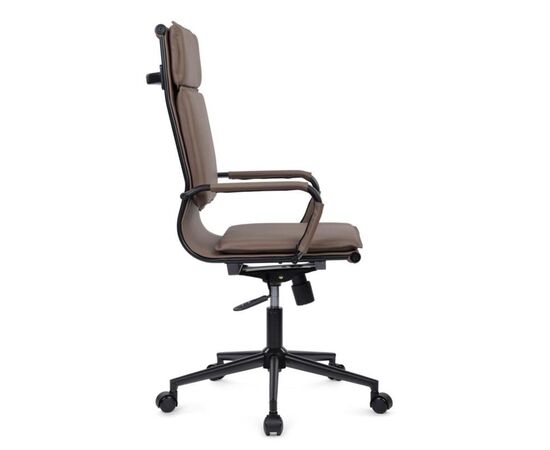 Кресло Хьюго RCH 57x56x109/119 6003-1SEB Коричневый/Металл Черный, Основной цвет: Коричневый/Металл Черный, Ширина: 57, Высота: 119, Глубина: 56, Максимальная ширина: 57, Максимальная глубина: 56, Максимальная высота: 119, Вес: 14,8, Материал сиденья: экокожа, Механизм: топ-ган, Подголовник: черный металл, с накладками из экокожи в цвет кресла, Цвет сиденья: Коричнневый, Цвет спинки: Коричнневый, Максимальная нагрузка: 120, Материал спинки: экокожа, Гарантия: 1 год, Страна производитель: Китай, Объем: 0,288, Бренд: РИВА ООО, Артикул для сайта: 6003-1SEB, изображение 2post-test
