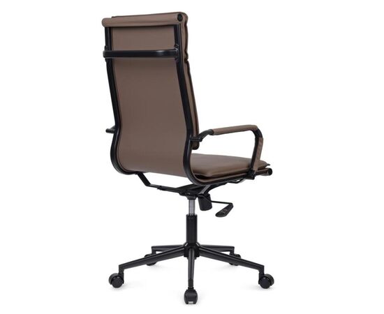 Кресло Хьюго RCH 57x56x109/119 6003-1SEB Коричневый/Металл Черный, Основной цвет: Коричневый/Металл Черный, Ширина: 57, Высота: 119, Глубина: 56, Максимальная ширина: 57, Максимальная глубина: 56, Максимальная высота: 119, Вес: 14,8, Материал сиденья: экокожа, Механизм: топ-ган, Подголовник: черный металл, с накладками из экокожи в цвет кресла, Цвет сиденья: Коричнневый, Цвет спинки: Коричнневый, Максимальная нагрузка: 120, Материал спинки: экокожа, Гарантия: 1 год, Страна производитель: Китай, Объем: 0,288, Бренд: РИВА ООО, Артикул для сайта: 6003-1SEB, изображение 3post-test