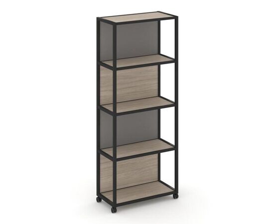 Шелф Мобайл Стеллаж 5 уровней 1 секция 1200x400x2000 VR.LT-STK-504.12 Дуб Аттик/Металл Черный/W-11, Основной цвет: Дуб Аттик/Металл Черный/W-11, Ширина: 1200, Высота: 2000, Глубина: 400, Максимальная ширина: 1200, Максимальная глубина: 400, Максимальная высота: 2000, Объем: 0,143, Бренд: РИВА ООО, Артикул для сайта: VR.LT-STK-504.12, изображение 2post-test