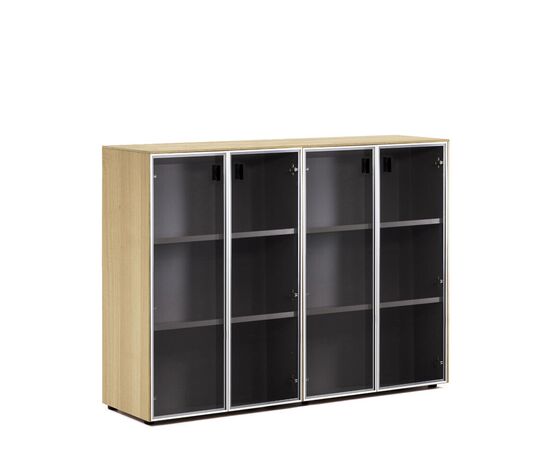 ЭКЗЕ/EXE Шкаф-витрина 4 двери 162x44xh119.5 101 723 OAK 09 Дуб Светлый/Черный, Основной цвет: Дуб Светлый/Черный, Ширина: 162, Высота: 119,5, Глубина: 44, Максимальная ширина: 162, Максимальная глубина: 44, Максимальная высота: 119,5, Вес: 174,6, Объем: 0,373, Бренд: ЦЕНТРЭКСИМ ООО, Артикул для сайта: 101 723 OAK 09, изображение 2post-test
