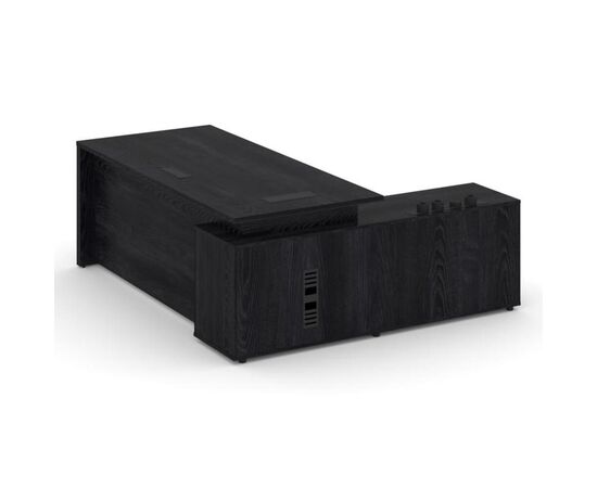 Касл Стол руководителя с электр. на опорной тумбе левый 2200x1800x750 CS.D-SRGE-22 (L) Каштан Тоскана/Черный Матовый Гладкий, Основной цвет: Каштан Тоскана/Черный Матовый Гладкий, Ширина: 2200, Высота: 750, Глубина: 1800, Максимальная ширина: 2200, Максимальная глубина: 1800, Максимальная высота: 750, Объем: 0,114, Бренд: РИВА ООО, Артикул для сайта: CS.D-SRGE-22 (L), изображение 2post-test