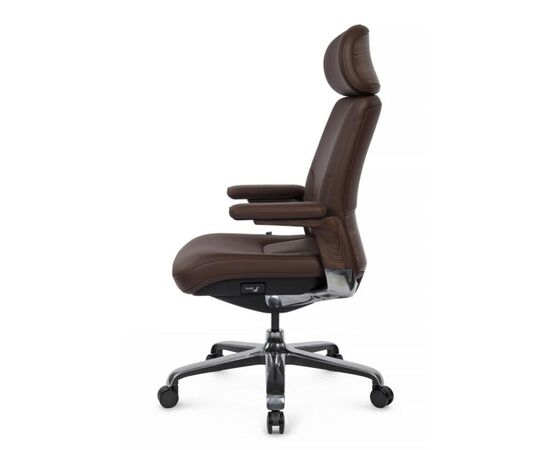 Кресло Марк 74x70x120/126 FK006-A Коричневый, Основной цвет: Коричневый, Ширина: 74, Высота: 126, Глубина: 70, Максимальная ширина: 74, Максимальная глубина: 70, Максимальная высота: 126, Вес: 35,2, Материал сиденья: натуральная кожа, Механизм: синхромеханизм со слайдером с фиксацией в 3 положениях, Подголовник: 3D, с накладками из кожи в цвет кресла, Цвет сиденья: Коричневый, Цвет спинки: Коричневый, Максимальная нагрузка: 250, Материал спинки: натуральная кожа, Гарантия: 5 лет, Страна производитель: Китай, Объем: 0,389, Бренд: РИВА ООО, Артикул для сайта: FK006-A, изображение 6post-test