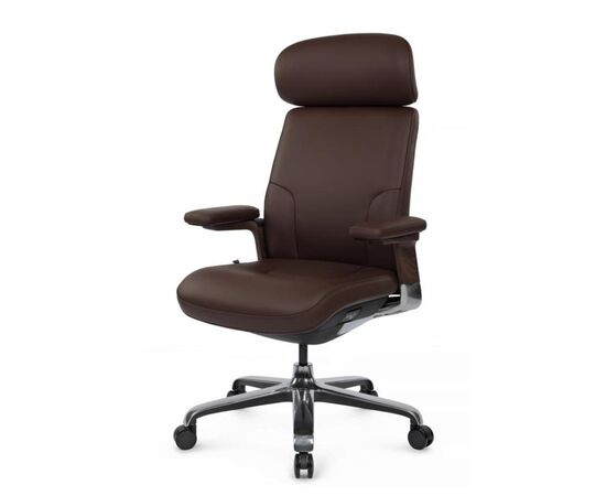 Кресло Марк 74x70x120/126 FK006-A Коричневый, Основной цвет: Коричневый, Ширина: 74, Высота: 126, Глубина: 70, Максимальная ширина: 74, Максимальная глубина: 70, Максимальная высота: 126, Вес: 35,2, Материал сиденья: натуральная кожа, Механизм: синхромеханизм со слайдером с фиксацией в 3 положениях, Подголовник: 3D, с накладками из кожи в цвет кресла, Цвет сиденья: Коричневый, Цвет спинки: Коричневый, Максимальная нагрузка: 250, Материал спинки: натуральная кожа, Гарантия: 5 лет, Страна производитель: Китай, Объем: 0,389, Бренд: РИВА ООО, Артикул для сайта: FK006-A, изображение 7post-test