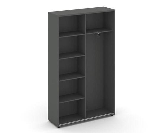 Стайл Проджект Шкаф-купе комбинированный 1200x400x1982 SN.SHK.E-002 Антрацит NEW/Вяз Благородный/Черный Ручки, Основной цвет: Антрацит NEW/Вяз Благородный/Черный Ручки, Ширина: 1200, Высота: 1982, Глубина: 400, Максимальная ширина: 1200, Максимальная глубина: 400, Максимальная высота: 1982, Объем: 0,138, Бренд: РИВА ООО, Артикул для сайта: SN.SHK.E-002, изображение 2post-test