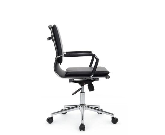 Кресло Хьюго RCH 57x56x92/102 6003-2SE Чёрный, Основной цвет: Чёрный, Ширина: 57, Высота: 102, Глубина: 56, Максимальная ширина: 57, Максимальная глубина: 56, Максимальная высота: 102, Вес: 13,9, Материал сиденья: экокожа, Механизм: топ-ган, Подголовник: металлические хромированные, с накладками из экокожи в цвет кресла, Цвет сиденья: Черный, Цвет спинки: Черный, Максимальная нагрузка: 120, Материал спинки: экокожа, Гарантия: 1 год, Страна производитель: Китай, Объем: 0,288, Бренд: РИВА ООО, Артикул для сайта: 6003-2SE, изображение 3post-test