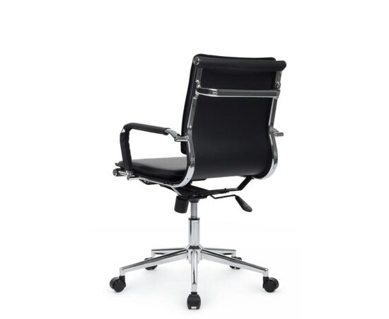 Кресло Хьюго RCH 57x56x92/102 6003-2SE Чёрный, Основной цвет: Чёрный, Ширина: 57, Высота: 102, Глубина: 56, Максимальная ширина: 57, Максимальная глубина: 56, Максимальная высота: 102, Вес: 13,9, Материал сиденья: экокожа, Механизм: топ-ган, Подголовник: металлические хромированные, с накладками из экокожи в цвет кресла, Цвет сиденья: Черный, Цвет спинки: Черный, Максимальная нагрузка: 120, Материал спинки: экокожа, Гарантия: 1 год, Страна производитель: Китай, Объем: 0,288, Бренд: РИВА ООО, Артикул для сайта: 6003-2SE, изображение 4post-test