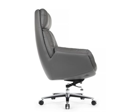 Кресло Марко 80x80x118/122 LS-262A Серый, Основной цвет: Серый, Ширина: 80, Высота: 122, Глубина: 80, Максимальная ширина: 80, Максимальная глубина: 80, Максимальная высота: 122, Вес: 36, Материал сиденья: натуральная кожа/экокожа, Механизм: дип-тильт, Подголовник: обтянутые кожей в цвет кресла, Цвет сиденья: Серый, Цвет спинки: Серый, Максимальная нагрузка: 250, Материал спинки: натуральная кожа/экокожа, Гарантия: 3 года, Страна производитель: Китай, Объем: 0,584, Бренд: РИВА ООО, Артикул для сайта: LS-262A, изображение 2post-test