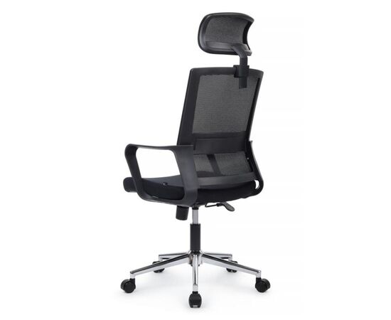Кресло Минт RCH 64x64x117/131 M1029HBE Чёрный, Основной цвет: Чёрный, Ширина: 64, Высота: 131, Глубина: 64, Максимальная ширина: 64, Максимальная глубина: 64, Максимальная высота: 131, Вес: 11, Материал сиденья: ткань, Механизм: топ-ган, Подголовник: черный пластик, Цвет сиденья: Черный, Цвет спинки: Черный, Максимальная нагрузка: 120, Материал спинки: сетка, Гарантия: 1 год, Страна производитель: Китай, Объем: 0,104, Бренд: РИВА ООО, Артикул для сайта: M1029HBE, изображение 5post-test