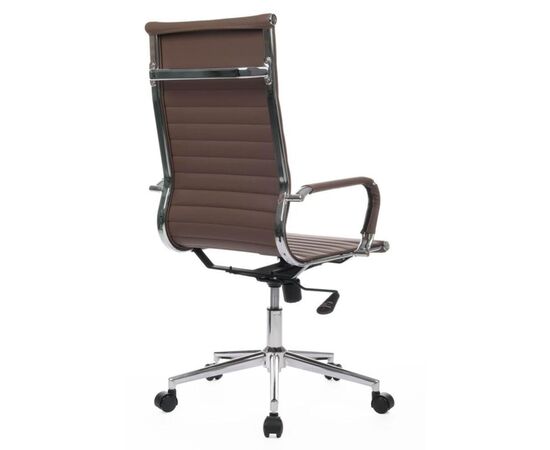 Кресло Хьюго RCH 57x56x109/119 6002-1SE Коричневый, Основной цвет: Коричневый, Ширина: 57, Высота: 119, Глубина: 56, Максимальная ширина: 57, Максимальная глубина: 56, Максимальная высота: 119, Вес: 12,6, Материал сиденья: экокожа, Механизм: топ-ган, Подголовник: металлические хромированные, с накладками из экокожи в цвет кресла, Цвет сиденья: Коричневый, Цвет спинки: Коричневый, Максимальная нагрузка: 120, Материал спинки: экокожа, Гарантия: 1 год, Страна производитель: Китай, Объем: 0,288, Бренд: РИВА ООО, Артикул для сайта: 6002-1SE, изображение 3post-test