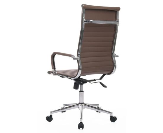 Кресло Хьюго RCH 57x56x109/119 6002-1SE Коричневый, Основной цвет: Коричневый, Ширина: 57, Высота: 119, Глубина: 56, Максимальная ширина: 57, Максимальная глубина: 56, Максимальная высота: 119, Вес: 12,6, Материал сиденья: экокожа, Механизм: топ-ган, Подголовник: металлические хромированные, с накладками из экокожи в цвет кресла, Цвет сиденья: Коричневый, Цвет спинки: Коричневый, Максимальная нагрузка: 120, Материал спинки: экокожа, Гарантия: 1 год, Страна производитель: Китай, Объем: 0,288, Бренд: РИВА ООО, Артикул для сайта: 6002-1SE, изображение 5post-test
