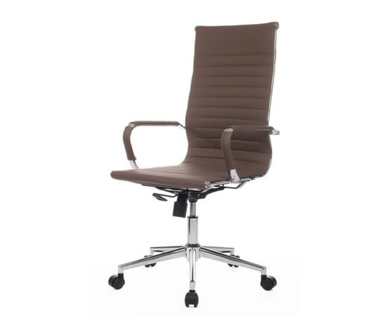 Кресло Хьюго RCH 57x56x109/119 6002-1SE Коричневый, Основной цвет: Коричневый, Ширина: 57, Высота: 119, Глубина: 56, Максимальная ширина: 57, Максимальная глубина: 56, Максимальная высота: 119, Вес: 12,6, Материал сиденья: экокожа, Механизм: топ-ган, Подголовник: металлические хромированные, с накладками из экокожи в цвет кресла, Цвет сиденья: Коричневый, Цвет спинки: Коричневый, Максимальная нагрузка: 120, Материал спинки: экокожа, Гарантия: 1 год, Страна производитель: Китай, Объем: 0,288, Бренд: РИВА ООО, Артикул для сайта: 6002-1SE, изображение 7post-test