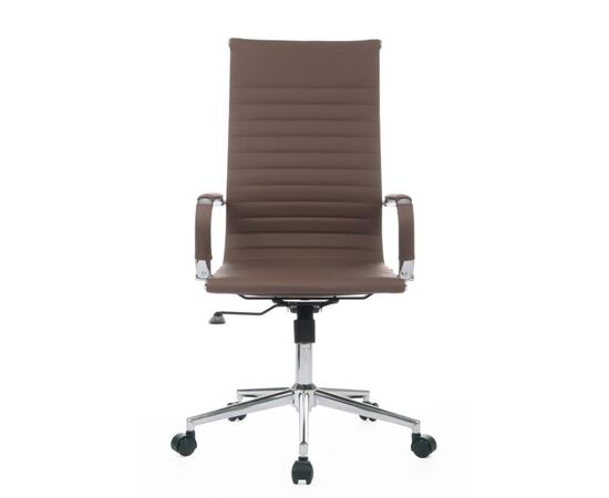 Кресло Хьюго RCH 57x56x109/119 6002-1SE Коричневый, Основной цвет: Коричневый, Ширина: 57, Высота: 119, Глубина: 56, Максимальная ширина: 57, Максимальная глубина: 56, Максимальная высота: 119, Вес: 12,6, Материал сиденья: экокожа, Механизм: топ-ган, Подголовник: металлические хромированные, с накладками из экокожи в цвет кресла, Цвет сиденья: Коричневый, Цвет спинки: Коричневый, Максимальная нагрузка: 120, Материал спинки: экокожа, Гарантия: 1 год, Страна производитель: Китай, Объем: 0,288, Бренд: РИВА ООО, Артикул для сайта: 6002-1SE, изображение 8post-test