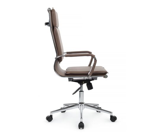Кресло Хьюго RCH 57x56x109/119 6003-1SE Коричневый, Основной цвет: Коричневый, Ширина: 57, Высота: 119, Глубина: 56, Максимальная ширина: 57, Максимальная глубина: 56, Максимальная высота: 119, Вес: 14,8, Материал сиденья: экокожа, Механизм: топ-ган, Подголовник: металлические хромированные, с накладками из экокожи в цвет кресла, Цвет сиденья: Коричневый, Цвет спинки: Коричневый, Максимальная нагрузка: 120, Материал спинки: экокожа, Гарантия: 1 год, Страна производитель: Китай, Объем: 0,288, Бренд: РИВА ООО, Артикул для сайта: 6003-1SE, изображение 2post-test