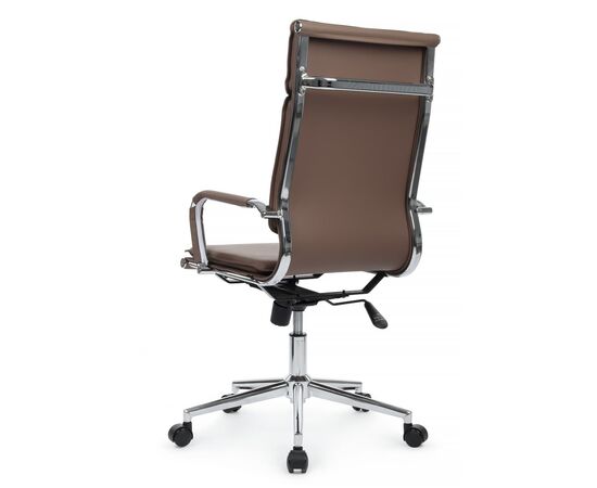 Кресло Хьюго RCH 57x56x109/119 6003-1SE Коричневый, Основной цвет: Коричневый, Ширина: 57, Высота: 119, Глубина: 56, Максимальная ширина: 57, Максимальная глубина: 56, Максимальная высота: 119, Вес: 14,8, Материал сиденья: экокожа, Механизм: топ-ган, Подголовник: металлические хромированные, с накладками из экокожи в цвет кресла, Цвет сиденья: Коричневый, Цвет спинки: Коричневый, Максимальная нагрузка: 120, Материал спинки: экокожа, Гарантия: 1 год, Страна производитель: Китай, Объем: 0,288, Бренд: РИВА ООО, Артикул для сайта: 6003-1SE, изображение 5post-test