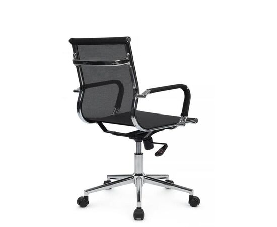 Кресло Хьюго RCH 57x56x92/102 6001-2SE Чёрный, Основной цвет: Чёрный, Ширина: 57, Высота: 102, Глубина: 56, Максимальная ширина: 57, Максимальная глубина: 56, Максимальная высота: 102, Вес: 12,3, Материал сиденья: сетка, Механизм: топ-ган, Подголовник: металлические хромированные, с накладками из сетки в цвет кресла, Цвет сиденья: Черный, Цвет спинки: Черный, Максимальная нагрузка: 120, Материал спинки: сетка, Гарантия: 1 год, Страна производитель: Китай, Объем: 0,288, Бренд: РИВА ООО, Артикул для сайта: 6001-2SE, изображение 3post-test