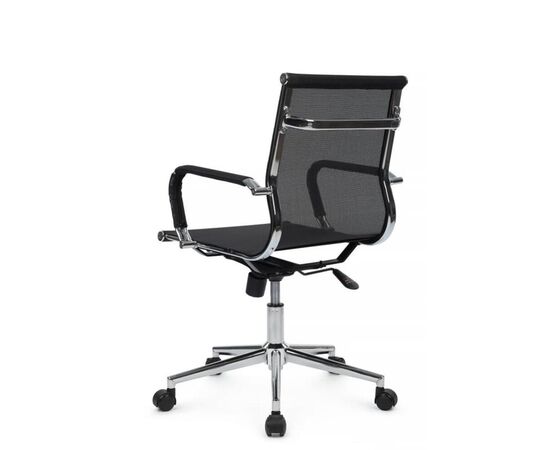 Кресло Хьюго RCH 57x56x92/102 6001-2SE Чёрный, Основной цвет: Чёрный, Ширина: 57, Высота: 102, Глубина: 56, Максимальная ширина: 57, Максимальная глубина: 56, Максимальная высота: 102, Вес: 12,3, Материал сиденья: сетка, Механизм: топ-ган, Подголовник: металлические хромированные, с накладками из сетки в цвет кресла, Цвет сиденья: Черный, Цвет спинки: Черный, Максимальная нагрузка: 120, Материал спинки: сетка, Гарантия: 1 год, Страна производитель: Китай, Объем: 0,288, Бренд: РИВА ООО, Артикул для сайта: 6001-2SE, изображение 5post-test