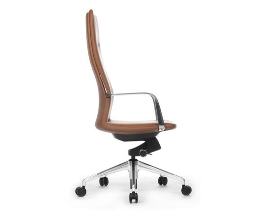Кресло Плаза 68x68x119/127 FK004-A13 Светло-коричневый, Основной цвет: Светло-коричневый, Ширина: 68, Высота: 127, Глубина: 68, Максимальная ширина: 68, Максимальная глубина: 68, Максимальная высота: 127, Вес: 22, Материал сиденья: натуральная кожа/экокожа, Механизм: мультиблок, Подголовник: алюминий, Цвет сиденья: Светло-коричневый, Цвет спинки: Светло-коричневый, Максимальная нагрузка: 120, Материал спинки: натуральная кожа/экокожа, Гарантия: 5 лет, Страна производитель: Китай, Объем: 0,465, Бренд: РИВА ООО, Артикул для сайта: FK004-A13, изображение 2post-test