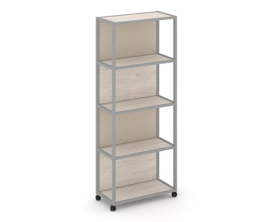 Шелф Мобайл Стеллаж 5 уровней 1 секция 800x400x2000 VR.LT-STK-504.08 Денвер Светлый/Металл Серый/W-04, Основной цвет: Денвер Светлый/Металл Серый/W-04, Ширина: 800, Высота: 2000, Глубина: 400, Максимальная ширина: 800, Максимальная глубина: 400, Максимальная высота: 2000, Объем: 0,127, Бренд: РИВА ООО, Артикул для сайта: VR.LT-STK-504.08, изображение 2post-test