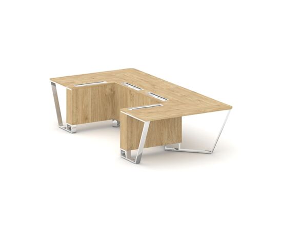 Стил Мит Стол переговорный П-образный 1600x3200x750 MDK-PR.B.SP-07P Тиквуд Светлый/Нержавеющая Сталь/Хром, Основной цвет: Тиквуд Светлый/Нержавеющая Сталь/Хром, Ширина: 1600, Высота: 750, Глубина: 3200, Максимальная ширина: 1600, Максимальная глубина: 3200, Максимальная высота: 750, Объем: 0,761, Бренд: РИВА ООО, Артикул для сайта: MDK-PR.B.SP-07P, изображение 2post-test