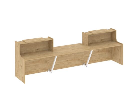 Оникс Ресепшн 3790x766x1187 O.R-K-18 Тиквуд Светлый, Основной цвет: Тиквуд Светлый, Ширина: 3790, Высота: 1187, Глубина: 766, Максимальная ширина: 3790, Максимальная глубина: 766, Максимальная высота: 1187, Объем: 0,448, Бренд: РИВА ООО, Артикул для сайта: O.R-K-18, изображение 2post-test