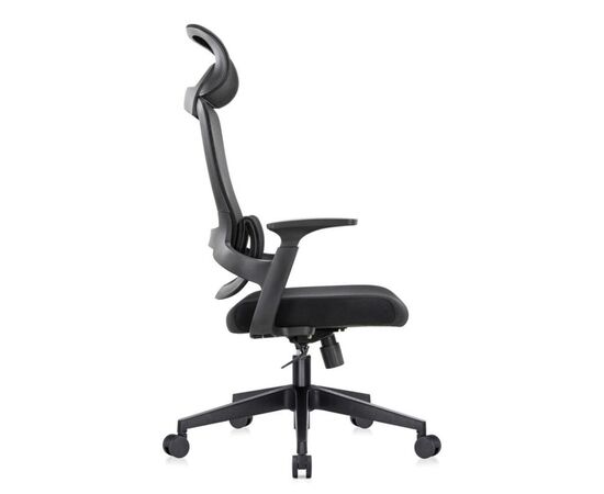 Кресло Джоб RCH 6246A 70x69x121/131 6246A-HS Чёрный, Основной цвет: Чёрный, Ширина: 70, Высота: 131, Глубина: 69, Максимальная ширина: 70, Максимальная глубина: 69, Максимальная высота: 131, Вес: 13,9, Материал сиденья: ткань, Механизм: топ-ган, Подголовник: черный пластик, Цвет сиденья: Черный, Цвет спинки: Черный, Максимальная нагрузка: 120, Материал спинки: сетка, Гарантия: 1 год, Страна производитель: Китай, Объем: 0,249, Бренд: РИВА ООО, Артикул для сайта: 6246A-HS, изображение 2post-test