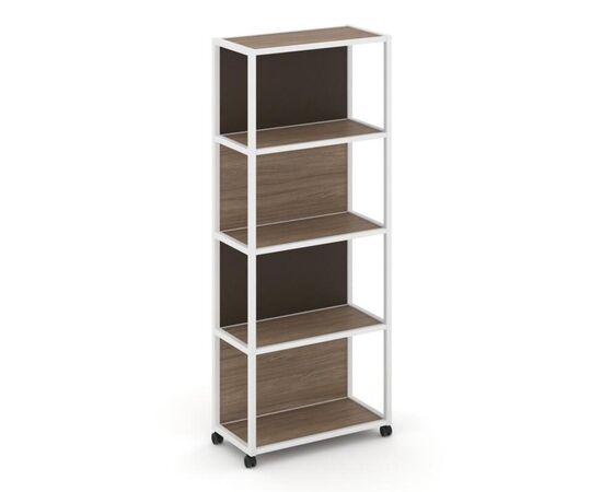 Шелф Мобайл Стеллаж 5 уровней 1 секция 800x400x2000 VR.LT-STK-504.08 Дуб Аризона/Металл Белый/W-25, Основной цвет: Дуб Аризона/Металл Белый/W-25, Ширина: 800, Высота: 2000, Глубина: 400, Максимальная ширина: 800, Максимальная глубина: 400, Максимальная высота: 2000, Объем: 0,127, Бренд: РИВА ООО, Артикул для сайта: VR.LT-STK-504.08, изображение 2post-test