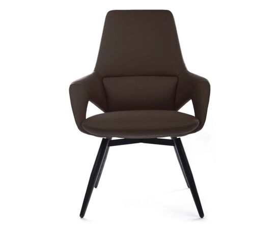 Кресло Аура-СТ 68x68x105 FK005-C Темно-коричневый, Основной цвет: Темно-коричневый, Ширина: 68, Высота: 105, Глубина: 68, Максимальная ширина: 68, Максимальная глубина: 68, Максимальная высота: 105, Вес: 22,6, Материал сиденья: натуральная кожа/экокожа, Подголовник: обтянутые кожей в цвет кресла, Цвет сиденья: Темно-коричневый, Цвет спинки: Темно-коричневый, Максимальная нагрузка: 150, Материал спинки: натуральная кожа/экокожа, Гарантия: 5 лет, Страна производитель: Китай, Объем: 0,348, Бренд: РИВА ООО, Артикул для сайта: FK005-C, изображение 4post-test
