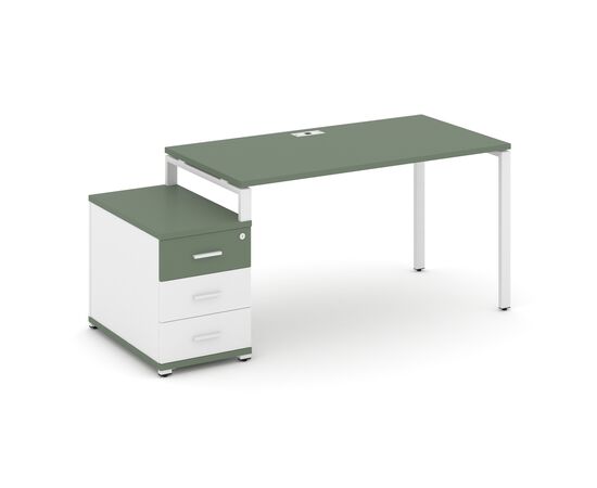 Концепт Стол письменный с 1 опорной тумбой 1380/1746x720x750 CN.SP-303 A Кобо/Белый Бриллиант/Металл Белый, Основной цвет: Кобо/Белый Бриллиант/Металл Белый, Ширина: 1746, Высота: 750, Глубина: 720, Максимальная ширина: 1746, Максимальная глубина: 720, Минимальная ширина: 1380, Максимальная высота: 750, Вес: 58,68, Объем: 0,15, Бренд: РИВА ООО, Артикул для сайта: CN.SP-303 A, изображение 2post-test