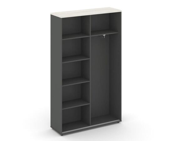 Стайл Проджект Шкаф-купе комбинированный 1200x400x1982 SN.SHK.E-002 Антрацит NEW/Дуб Наварра/Черный Ручки, Основной цвет: Антрацит NEW/Дуб Наварра/Черный Ручки, Ширина: 1200, Высота: 1982, Глубина: 400, Максимальная ширина: 1200, Максимальная глубина: 400, Максимальная высота: 1982, Объем: 0,138, Бренд: РИВА ООО, Артикул для сайта: SN.SHK.E-002, изображение 2post-test