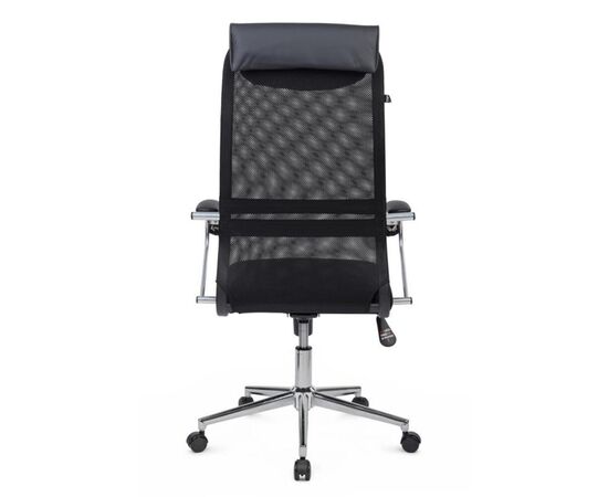 Кресло Сэт RCH 60x72x113/123 STCH-208 Чёрный, Основной цвет: Чёрный, Ширина: 60, Высота: 123, Глубина: 72, Максимальная ширина: 60, Максимальная глубина: 72, Максимальная высота: 123, Вес: 12,2, Материал сиденья: ткань, Механизм: топ-ган, Подголовник: хром, с накладками из экокожи в цвет кресла, Цвет сиденья: Черный, Цвет спинки: Черный, Максимальная нагрузка: 120, Материал спинки: экокожа/сетка, Гарантия: 1 год, Страна производитель: Россия, Объем: 0,128, Бренд: РИВА ООО, Артикул для сайта: STCH-208, изображение 4post-test