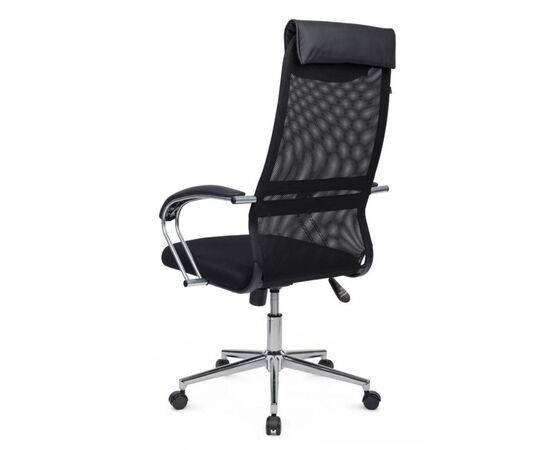Кресло Сэт RCH 60x72x113/123 STCH-208 Чёрный, Основной цвет: Чёрный, Ширина: 60, Высота: 123, Глубина: 72, Максимальная ширина: 60, Максимальная глубина: 72, Максимальная высота: 123, Вес: 12,2, Материал сиденья: ткань, Механизм: топ-ган, Подголовник: хром, с накладками из экокожи в цвет кресла, Цвет сиденья: Черный, Цвет спинки: Черный, Максимальная нагрузка: 120, Материал спинки: экокожа/сетка, Гарантия: 1 год, Страна производитель: Россия, Объем: 0,128, Бренд: РИВА ООО, Артикул для сайта: STCH-208, изображение 5post-test