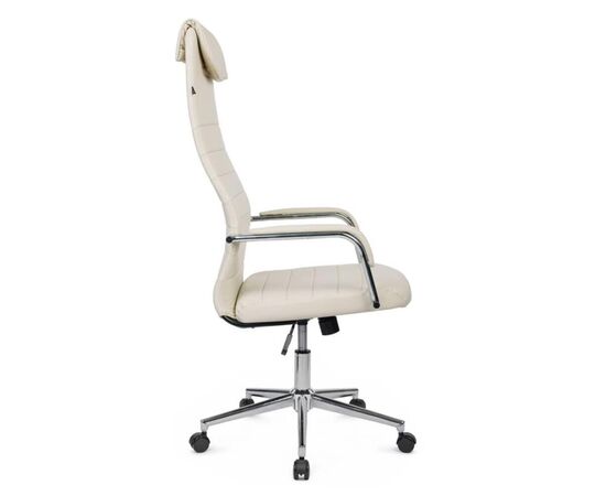 Кресло Нэсс RCH 61x72x121/131 NSL-206 Бежевый, Основной цвет: Бежевый, Ширина: 61, Высота: 131, Глубина: 72, Максимальная ширина: 61, Максимальная глубина: 72, Максимальная высота: 131, Вес: 12,4, Материал сиденья: экокожа, Механизм: топ-ган, Подголовник: хром, с накладками из экокожи в цвет кресла, Цвет сиденья: Бежевый, Цвет спинки: Бежевый, Максимальная нагрузка: 120, Материал спинки: экокожа, Гарантия: 1 год, Страна производитель: Россия, Объем: 0,145, Бренд: РИВА ООО, Артикул для сайта: NSL-206, изображение 2post-test