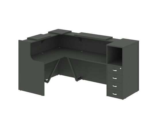 Оникс Ресепшн 2373x1568x1187 O.R-K-25 Антрацит, Основной цвет: Антрацит, Ширина: 2373, Высота: 1187, Глубина: 1568, Максимальная ширина: 2373, Максимальная глубина: 1568, Максимальная высота: 1187, Объем: 0,512, Бренд: РИВА ООО, Артикул для сайта: O.R-K-25, изображение 2post-test