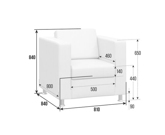 Борн Кресло одноместное 810x840x840 BR-01 Kardif 028, Основной цвет: Kardif 028, Ширина: 810, Высота: 840, Глубина: 840, Максимальная ширина: 810, Максимальная глубина: 840, Максимальная высота: 840, Вес: 43, Объем: 0,57, Бренд: РИВА ООО, Артикул для сайта: BR-01, изображение 2post-test