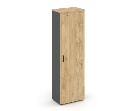 Стайл Проджект Гардероб узкий неглубокий 600x400x1982 SN.GB.E-001 Антрацит NEW/Тиквуд Светлый/Черный Ручки, Основной цвет: Антрацит NEW/Тиквуд Светлый/Черный Ручки, Ширина: 600, Высота: 1982, Глубина: 400, Максимальная ширина: 600, Максимальная глубина: 400, Максимальная высота: 1982, Объем: 0,066, Бренд: РИВА ООО, Артикул для сайта: SN.GB.E-001, изображение 2post-test